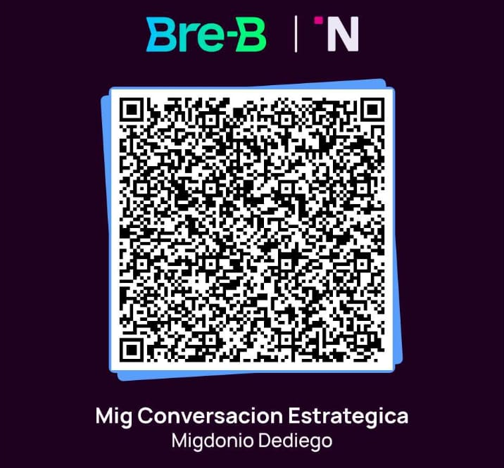 Código QR Bre-B para pagar a Mig Conversación Estratégica desde Nequi o tu app bancaria